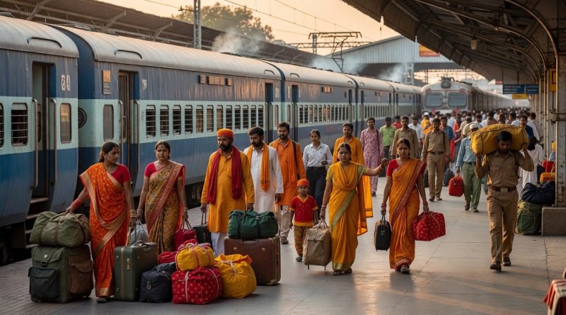 त्योहारी यात्रा के लिए विशेष ट्रेन का संपादकीय दृश्य