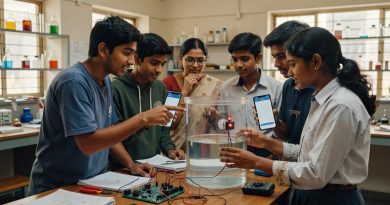छात्रों के स्मार्ट जल सेंसर का संपादकीय दृश्य